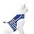 abordables Colliers, harnais et laisses pour chats-Chat Harnais Laisses Ajustable / Réglable Rayure Textile Blanc / Rouge blanc / bleu Rouge Bleu