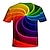 cheap Boy&#039;s 3D T-shirts-Boys 3D Color Block Rainbow Optical Illusion T shirt Short Sleeve 3D Print Summer Active Sports Streetwear Polyester Kids Toddler 2-13 Years Daily