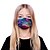 billige Ansigtsmaske-Ansigtsdæksel Filterelement Dame Spandex Polyester En Størrelse Regnbue 1 stk / pakke Voksen Flerlags Net Sport Hjem Alle årstider