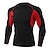 cheap Running Tops-JACK CORDEE Men&#039;s Long Sleeve Compression Shirt Running Shirt Running Base Layer Top Athletic Winter Moisture Wicking Breathable Soft Running Active Training Jogging Sportswear Black / Red White