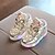 billiga LED-skor för barn-Flickor Sneakers LED Komfort Lysande skor PU Lilla barn (4-7år) Tillfällig Självlysande Rosa Guld Silver Höst Vinter