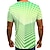abordables Geometrical-Hombre Camisa Camiseta Tee Graphic Geométrico 3D Escote Redondo Verde Claro Rosa Azul Real Morado Dorado Talla Grande Festivos Noche Manga Corta Estampado Ropa Ropa de calle Exagerado Design Básico