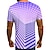voordelige Geometrisch-Voor heren Overhemd T-shirt T-shirts Grafisch Geometrisch 3D Ronde hals Lichtgroen Blozend Roze Marine Blauw Paars Goud Grote maten Feestdagen Uitgaan Korte mouw Afdrukken Kleding Streetwear