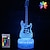 cheap Décor &amp; Night Lights-3D Night Lamp Optical Illusion Desk Light Table Lamp Smart Home Night Lights 16 Colors Change (Guitar)