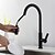 cheap Pullout Spray-Single Handle Kitchen Faucet With Sprayers Black Painted Finishes Centerset High Arc Brass Pull Out Kitchen Faucet Contain with Cold/Hot Water