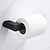 abordables Porte-papier WC-Porte-papier hygiénique nouveau design en acier inoxydable finitions peintes étagère de salle de bain murale noir mat 1pc