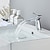 economico Classici-Rubinetto per lavabo da bagno, rubinetti per vasca da bagno in stile moderno monoforo a cascata in ottone con acqua calda e fredda