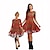 cheap Santa Suits &amp; Christmas Costumes-Santa Claus Mommy and Me Vacation Dress Christmas Christmas Polyester Dress
