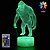 cheap 3D Night Lights-Night Lights for Kids 3D Orangutan LED Night Lamp 16 Colors Changing Touch Switch USB Power Or Battery Powered Baby Adult Christmas Gift Bar Living Room Bedroom Decor