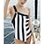 cheap Wetsuits &amp; Diving Suits-Women&#039;s One Piece Swimsuit Padded Swimwear Bodysuit Swimwear Black Black / White Quick Dry Breathable Comfortable Sleeveless - Swimming Surfing Water Sports Summer / Stretchy