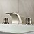 cheap Multi Holes-Bathroom Sink Faucet - Widespread / Waterfall Nickel Brushed Deck Mounted Two Handles Three HolesBath Taps