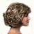 cheap Synthetic Trendy Wigs-Synthetic Wig Curly Asymmetrical Wig Short Light Brown Synthetic Hair 12 inch Women&#039;s Simple Classic Women Blonde Light Brown