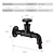 cheap Wall Mount-Outdoor Faucet,Industrial Style Wall Mounted Faucet,Black/Gold Wall Installed Classic Kitchen Faucet with Cold Water Only