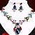 cheap Jewelry Sets-Women&#039;s Crystal Bridal Jewelry Sets Fancy Flower Statement Colorful Earrings Jewelry Transparent / bright red / White For Party Wedding 1 set