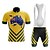 cheap Men&#039;s Clothing Sets-21Grams Men&#039;s Short Sleeve Cycling Jersey with Bib Shorts Summer Black / Yellow Australia National Flag Bike Clothing Suit UV Resistant 3D Pad Quick Dry Breathable Reflective Strips Sports Patterned