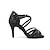ieftine Pantofi Dans Latin-Pentru femei Încălțăminte latină Petrecere Performanță Antrenament Sandale de cristal Călcâi Cristale / Strasuri Subțire superioară Cureaua de legătură Negru