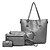 cheap Bag Sets-Women&#039;s Bags PU Leather Bag Set 4 Pieces Purse Set Zipper Daily Bag Sets Handbags Black Red Dark Gray Brown