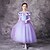 abordables Déguisements thème film et séries TV-Princesse Raiponce Robe Robe de demoiselle d&#039;honneur Fille Cosplay de Film Robe trapèze robe de vacances Violet Robe Le Jour des enfants Mascarade Tulle Polyester