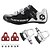 levne Pyöräilykengät-SIDEBIKE Adults&#039; Cycling Shoes With Pedals &amp; Cleats Road Bike Shoes Cycling Shoes Ultra Light (UL) Cushioning Breathable Cycling / Bike Black and White Green Red Men&#039;s Women&#039;s Unisex Cycling Shoes