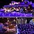 economico Strisce LED-12m Fili luminosi 100 LED 1 set Multicolore Halloween Natale Impermeabile Solare Terrazza Ad energia solare
