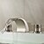 cheap Multi Holes-Bathroom Sink Faucet - Widespread / Waterfall Nickel Brushed Deck Mounted Two Handles Three HolesBath Taps