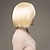 cheap Older Wigs-Blonde Wigs for Women Synthetic Wig Straight Bob Wig Short Blonde Synthetic Hair 6 Inch Women&#039;s Fashionable Design Easy Dressing Sexy Lady Blonde
