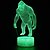 cheap 3D Night Lights-Night Lights for Kids 3D Orangutan LED Night Lamp 16 Colors Changing Touch Switch USB Power Or Battery Powered Baby Adult Christmas Gift Bar Living Room Bedroom Decor