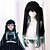 halpa Halloween peruukit-Demon Slayer: Kimetsu no Yaiba Tokitou Muichiro Cosplay-Peruukit Naisten Epäsymmetrinen leikkaus 28 inch Lämmönkestävä kuitu perverssi Suora Musta Aikuisten Anime-peruukki