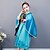 cheap Movie &amp; TV Theme Costumes-Princess Anna Dress Outfits Flower Girl Dress Girls&#039; Movie Cosplay A-Line Slip Vacation Dress Blue Dress Cloak Children&#039;s Day Masquerade Tulle Polyester