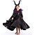 cheap Movie &amp; TV Theme Costumes-Maleficent Dress Cloak Flower Girl Dress Girls&#039; Movie Cosplay A-Line Slip Vacation Dress Black Dress Cloak Headwear Children&#039;s Day Masquerade Polyester