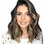 cheap Synthetic Trendy Wigs-Synthetic Wig Curly Asymmetrical Wig Long Black / Brown Synthetic Hair 16 inch Women&#039;s Highlighted / Balayage Hair curling Fluffy Brown