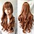 cheap Synthetic Trendy Wigs-Synthetic Wig Curly With Bangs Wig Long Light golden Light Brown Pink+Red Natural Black Synthetic Hair 18 inch Women&#039;s Fashionable Design Classic Women Blonde Brown