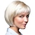 abordables perruque plus âgée-perruques blondes pour femmes perruque synthétique bouclés mat perruque bob court cheveux synthétiques blanc crème 6 pouces design à la mode des femmes habillage facile blanc