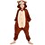 cheap Kigurumi Pajamas-Kid&#039;s Kigurumi Pajamas Monkey Animal Onesie Pajamas Polar Fleece Brown Cosplay For Boys and Girls Animal Sleepwear Cartoon Festival / Holiday Costumes / Leotard / Onesie / Leotard / Onesie