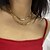 cheap Necklaces-Women&#039;s Choker Necklace Chain Necklace Chunky XOXO Vertical / Gold bar Precious Simple Punk European Trendy Gold Plated Chrome Gold 35+10 cm Necklace Jewelry For Party Evening Street Birthday Party