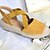billige Damensandalen-Women&#039;s Sandals Wedge Sandals Wedge Heel Round Toe Daily PU Black Yellow Blue