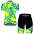 cheap Men&#039;s Clothing Sets-21Grams Women&#039;s Cycling Jersey with Shorts Short Sleeve Mountain Bike MTB Road Bike Cycling Yellow+Blue Cat Animal Bike Clothing Suit Spandex Polyester 3D Pad Breathable Ultraviolet Resistant Quick
