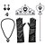 cheap Movie &amp; TV Theme Costumes-Princess Elsa Princess Cosplay Jewelry Accessories Girls&#039; Movie Cosplay Black Gloves Crown Earrings Children&#039;s Day Masquerade Plastic / Necklace / Wand