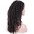 Недорогие Парики из натуральных волос-Реми Человеческие Волосы Лента спереди Парик Свободная часть стиль Индийские волосы Кудрявый Черный Парик 130% Плотность волос Жен. Длинные Парики из натуральных волос на кружевной основе Premierwigs