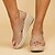 cheap Women&#039;s Sandals-Women&#039;s Sandals Wedge Sandals Heel Sandals Daily Wedge Sandals Summer Wedge Heel Open Toe PU Loafer Black White Brown