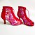 olcso Latin cipők-Női Latin cipő Magassarkúk Illesztés Kúpsarok Sötétvörös Cipzár