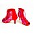 cheap Latin Shoes-Women&#039;s Latin Shoes Heel Splicing Flared Heel Dark Red Zipper