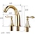 cheap Multi Holes-Brass Bathroom Sink Faucet,Widespread Two Handles Three Holes Bathroom Faucet with Valve and Hot/Cold Switch