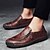 cheap Men&#039;s Slip-ons &amp; Loafers-Men&#039;s Loafers &amp; Slip-Ons Outdoor PU Non-slipping Dark Brown Black Brown Summer