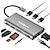 baratos Hubs USB-kawbrown 10 em 1 thunderbolt 3 tipo c adaptador dock 3 usb 3.0 porta 4k hdmi compatível 1080p vga rj45 gigabit ethernet para laptop macbook pro