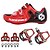 abordables Zapatos de ciclismo-SIDEBIKE Adulto Zapatillas de ciclismo con pedal y cala Calzado para Bicicleta de Carretera Fibra de Carbono Amortización Ciclismo Rojo / negro Hombre Zapatillas Carretera / Zapatos de Ciclismo