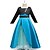cheap Movie &amp; TV Theme Costumes-Princess Anna Dress Flower Girl Dress Girls&#039; Movie Cosplay A-Line Slip Vacation Dress Blue Dress Children&#039;s Day Masquerade Tulle Polyester