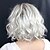 cheap Synthetic Trendy Wigs-Synthetic Wig Curly Matte Side Part Wig Short Creamy-white Synthetic Hair 14 inch Women&#039;s Best Quality curling Fluffy White