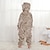 abordables Pijamas Kigurumi-Niños Pijamas Kigurumi Oso Leopardo Pijamas de una pieza Franela Cosplay por Niños y niñas Carnaval Ropa de Noche de los Animales Dibujos animados