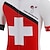 cheap Men&#039;s Jerseys-21Grams Men&#039;s Cycling Jersey Short Sleeve Bike Jersey Top with 3 Rear Pockets Mountain Bike MTB Road Bike Cycling UV Resistant Breathable Quick Dry Reflective Strips Red White Switzerland Denmark